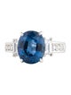 Ring Platinum 5.60ct Sapphire & Diamond Cocktail Ring