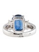 Ring Platinum 5.60ct Sapphire & Diamond Cocktail Ring