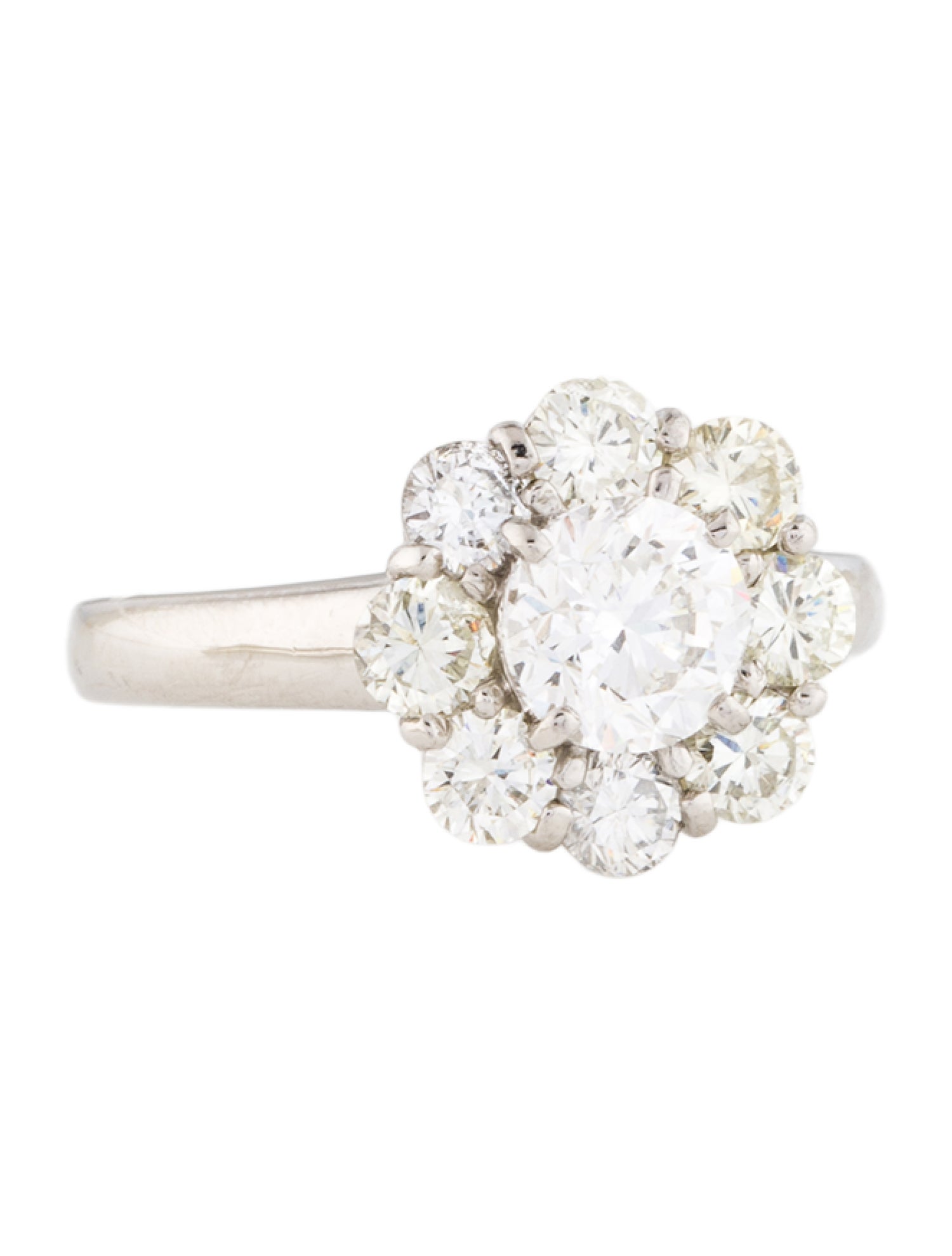 Ring Platinum 2.08ctw Diamond Floral Ring
