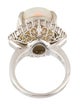 Ring Platinum 11.39ct Opal & Diamond Cocktail Ring