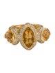 Ring 18K Citrine & Diamond Cocktail Ring