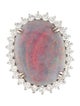 Ring 18K 31.90ct Opal & Diamond Cocktail Ring