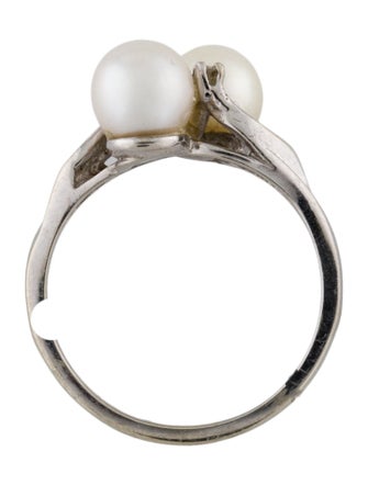 Ring 14K Pearl & Diamond Cocktail Ring