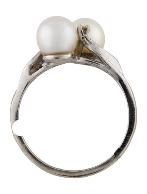 Ring 14K Pearl & Diamond Cocktail Ring