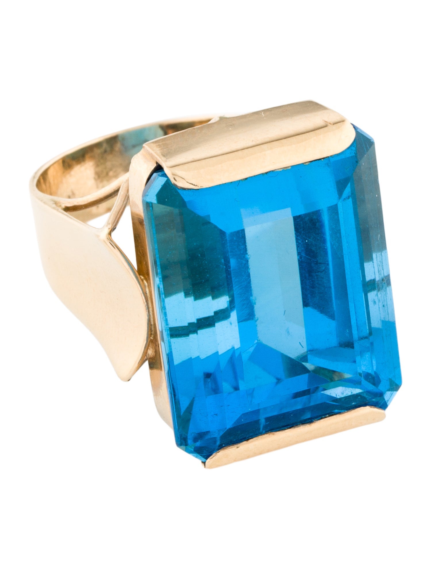 Ring 14K 38.39ct Topaz Cocktail