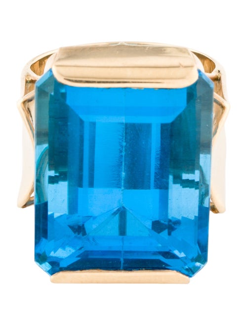 Ring 14K 38.39ct Topaz Cocktail Ring