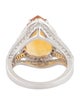 Ring 18K 6.81ct Citrine & Diamond Cocktail Ring