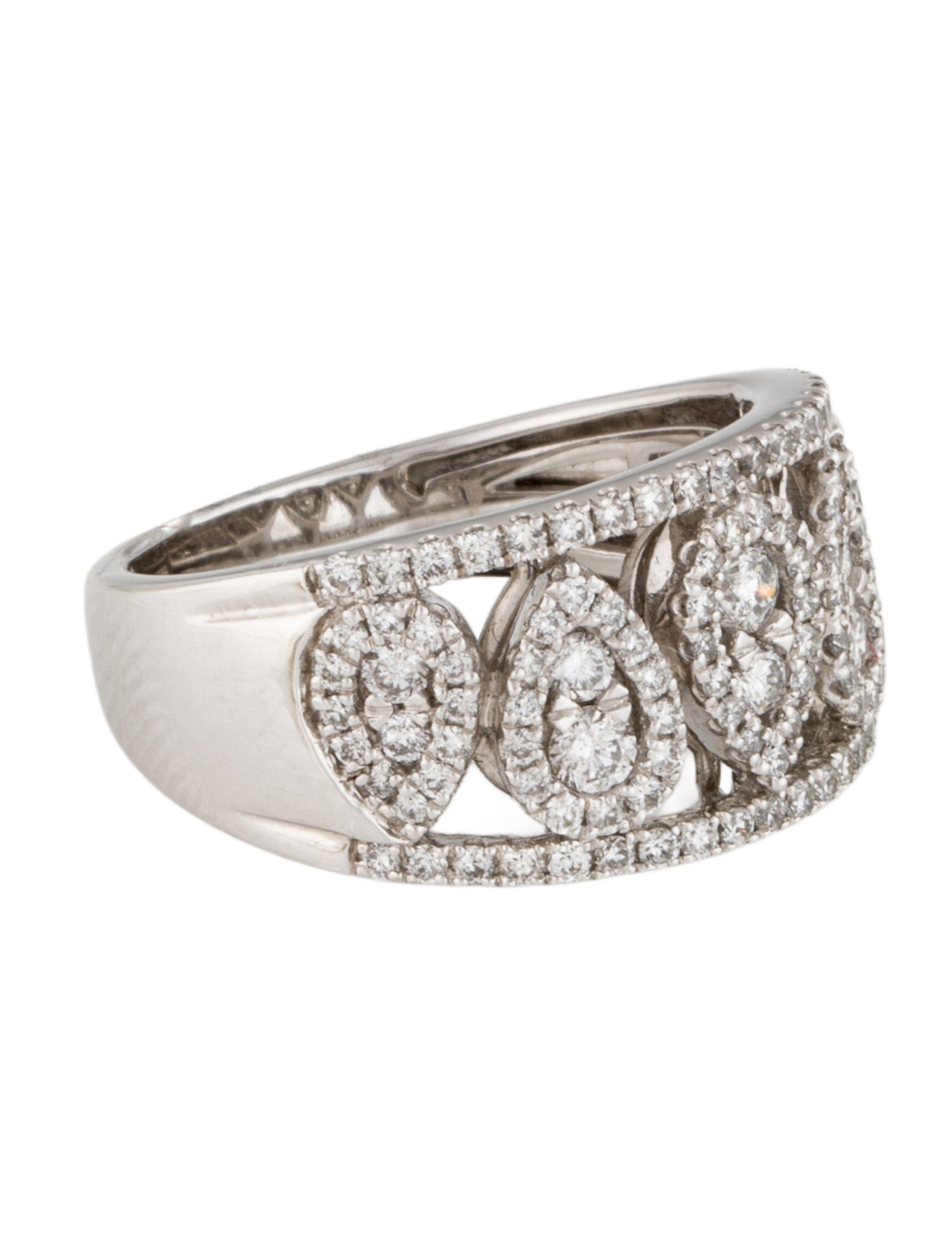 Ring 14K 1.00ctw Diamond Pear Motif Band