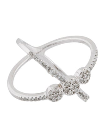 Ring 10K Diamond X Band Ring