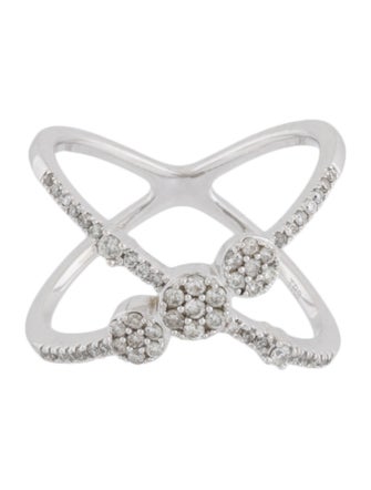 Ring 10K Diamond X Band Ring