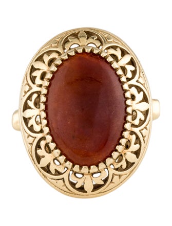 Ring 14K 7.10ctw Jadeite Cocktail Ring