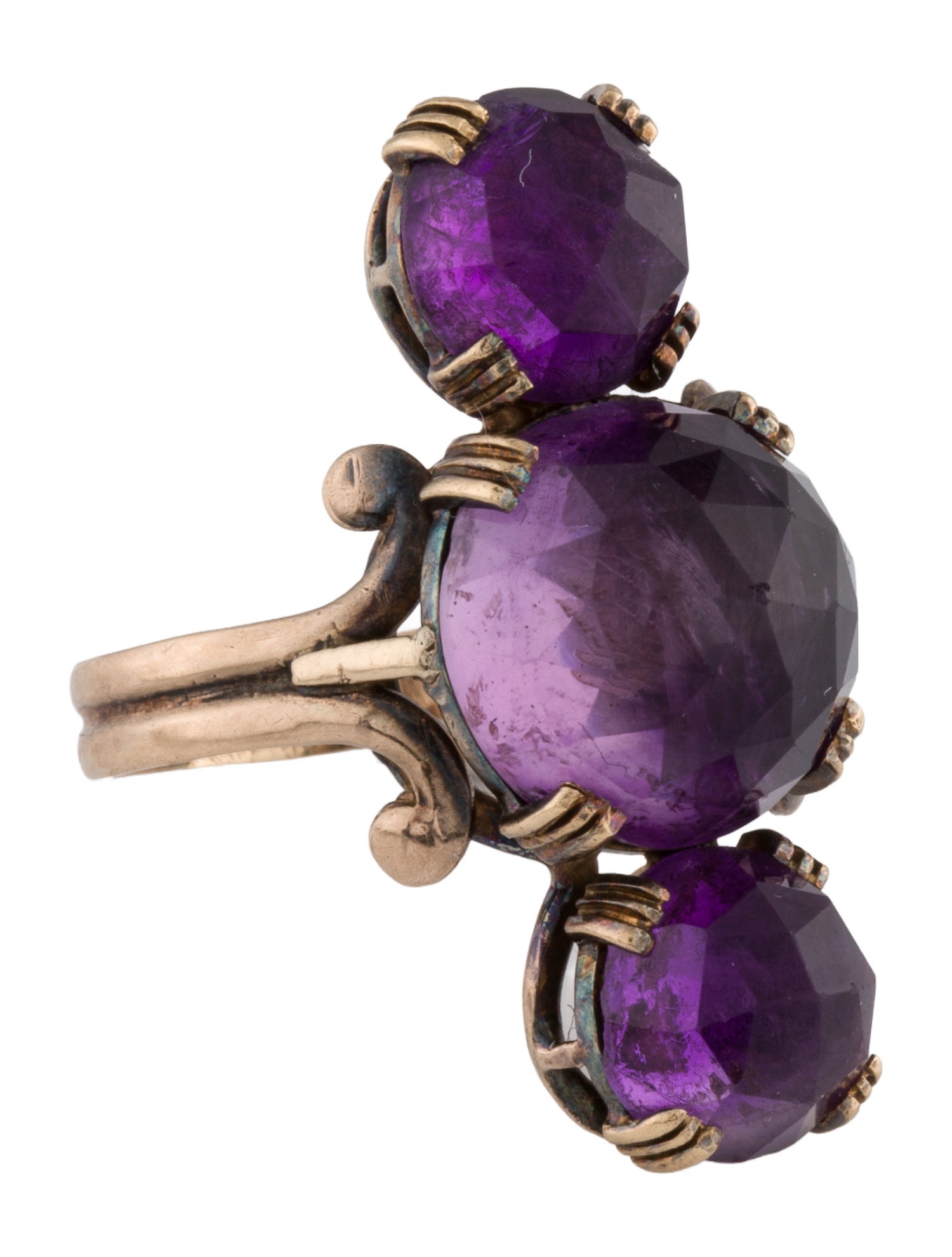 Ring Vintage 9K Amethyst Cocktail