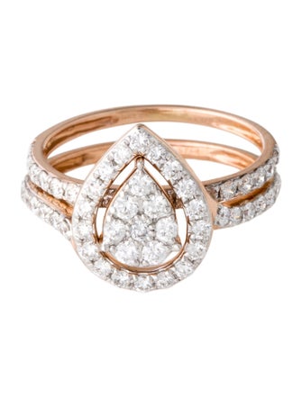 Ring 14K Diamond Wedding Ring Set