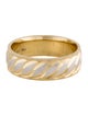 Ring 14K Two-Tone Engraved Wedding Band