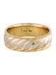 Ring 14K Two-Tone Engraved Wedding Band