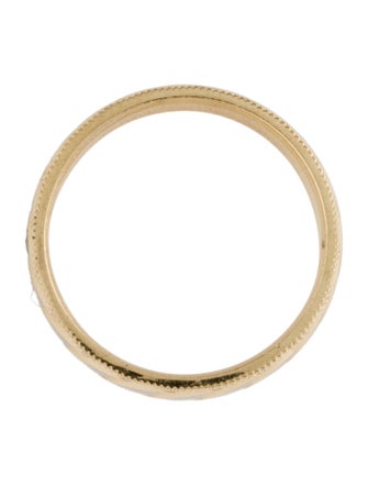 Ring 14K Two-Tone Engraved Wedding Band