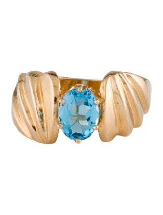 Ring 14K 1.23ct Topaz Cocktail Ring