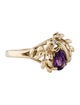 Ring 14K Amethyst & Diamond Viny Cocktail Ring