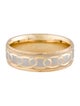 Ring 14K Two-Tone Engraved Wedding Band