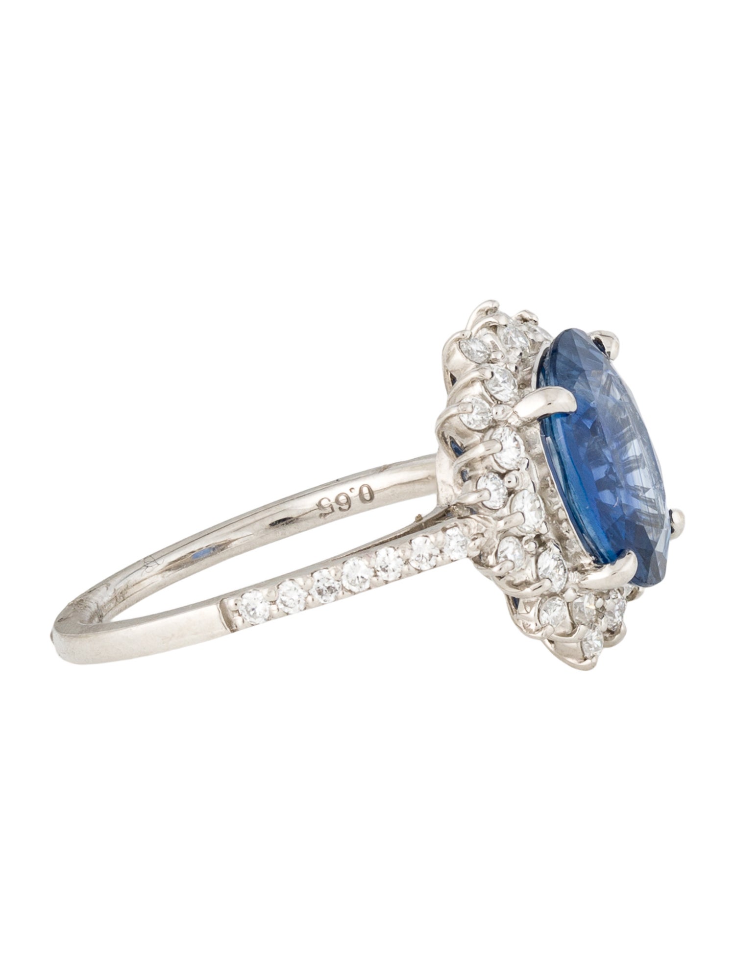 Ring Platinum 2.57ct Sapphire & Diamond Cocktail