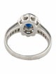 Ring Platinum 1.31ct Ethiopian Sapphire & Diamond Cocktail Ring