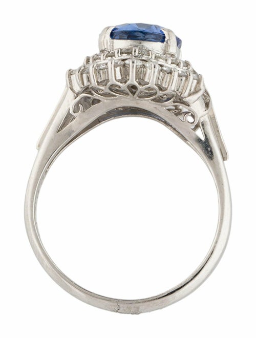 Ring Platinum 2.84ct Sri Lankan Sapphire & Diamond Cocktail Ring