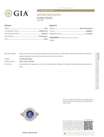 Ring Platinum 2.84ct Sri Lankan Sapphire & Diamond Cocktail Ring