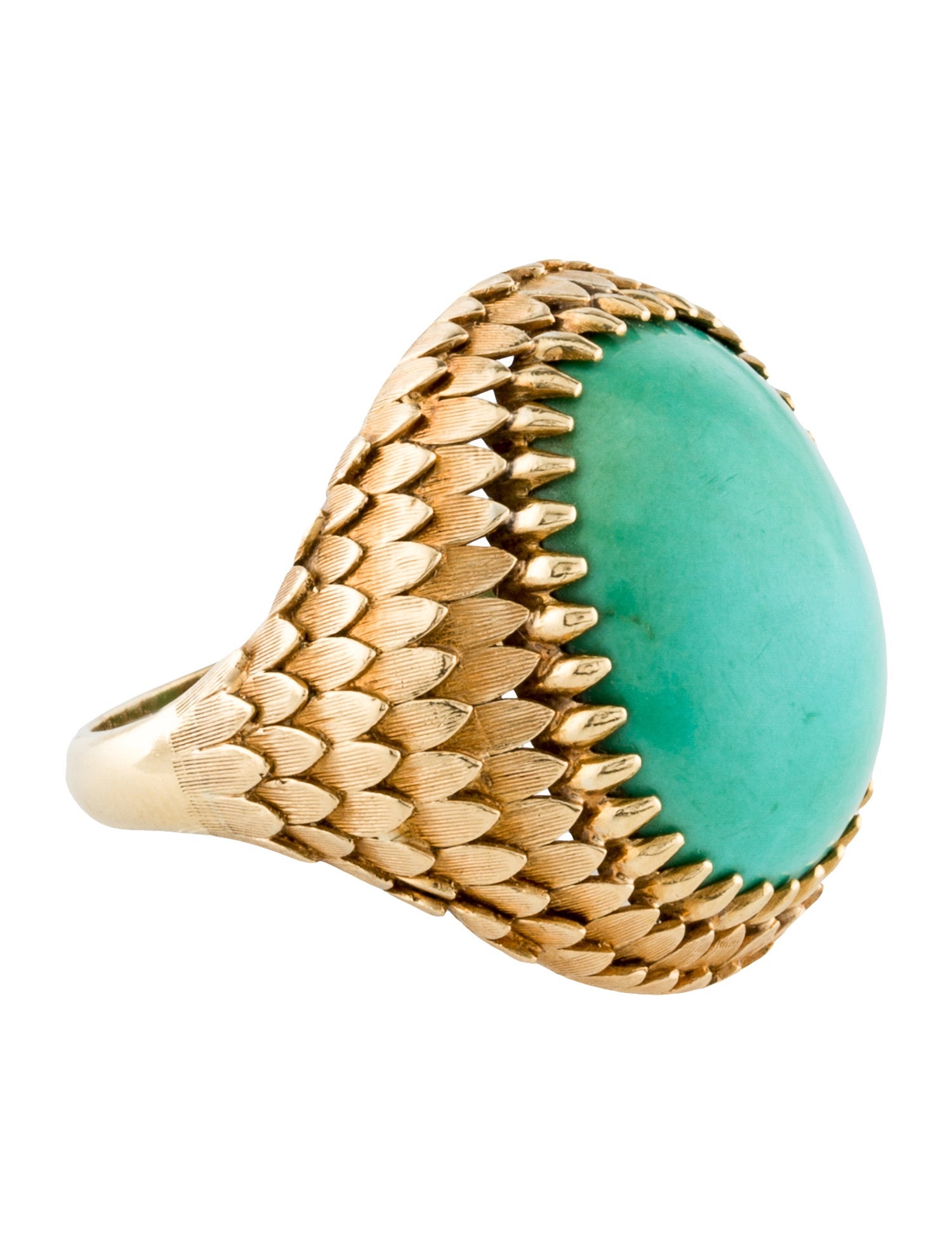 Ring 18K Turquoise Cocktail
