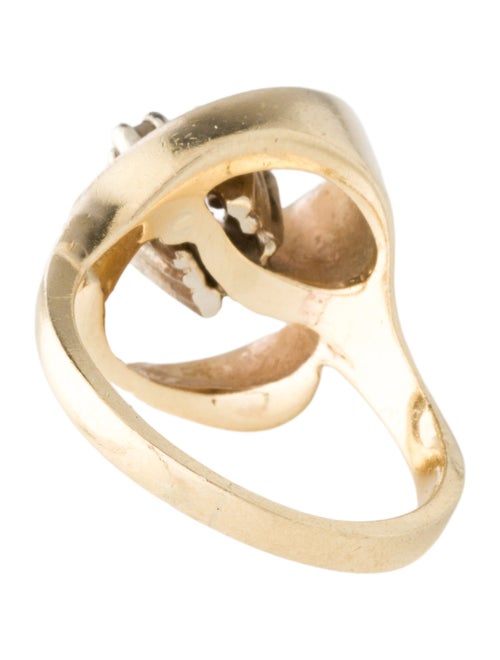 Ring 14K Diamond Sculptural Cocktail Ring