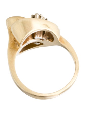 Ring 14K Diamond Sculptural Cocktail Ring