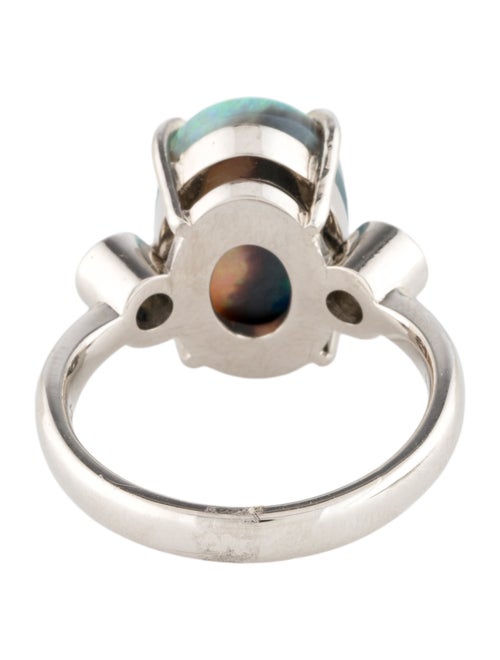 Ring Platinum 4.32ct Opal & Diamond Cocktail Ring