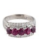 Ring Platinum 1.75ctw Ruby & Diamond Cocktail Ring