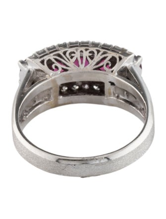 Ring Platinum 1.75ctw Ruby & Diamond Cocktail Ring