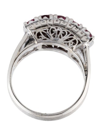 Ring Platinum 1.75ctw Ruby & Diamond Cocktail Ring