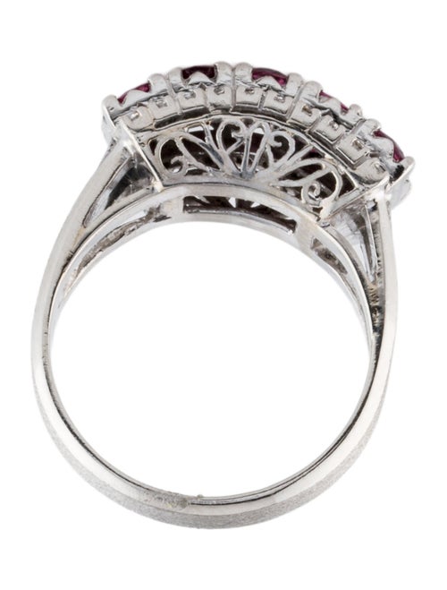 Ring Platinum 1.75ctw Ruby & Diamond Cocktail Ring