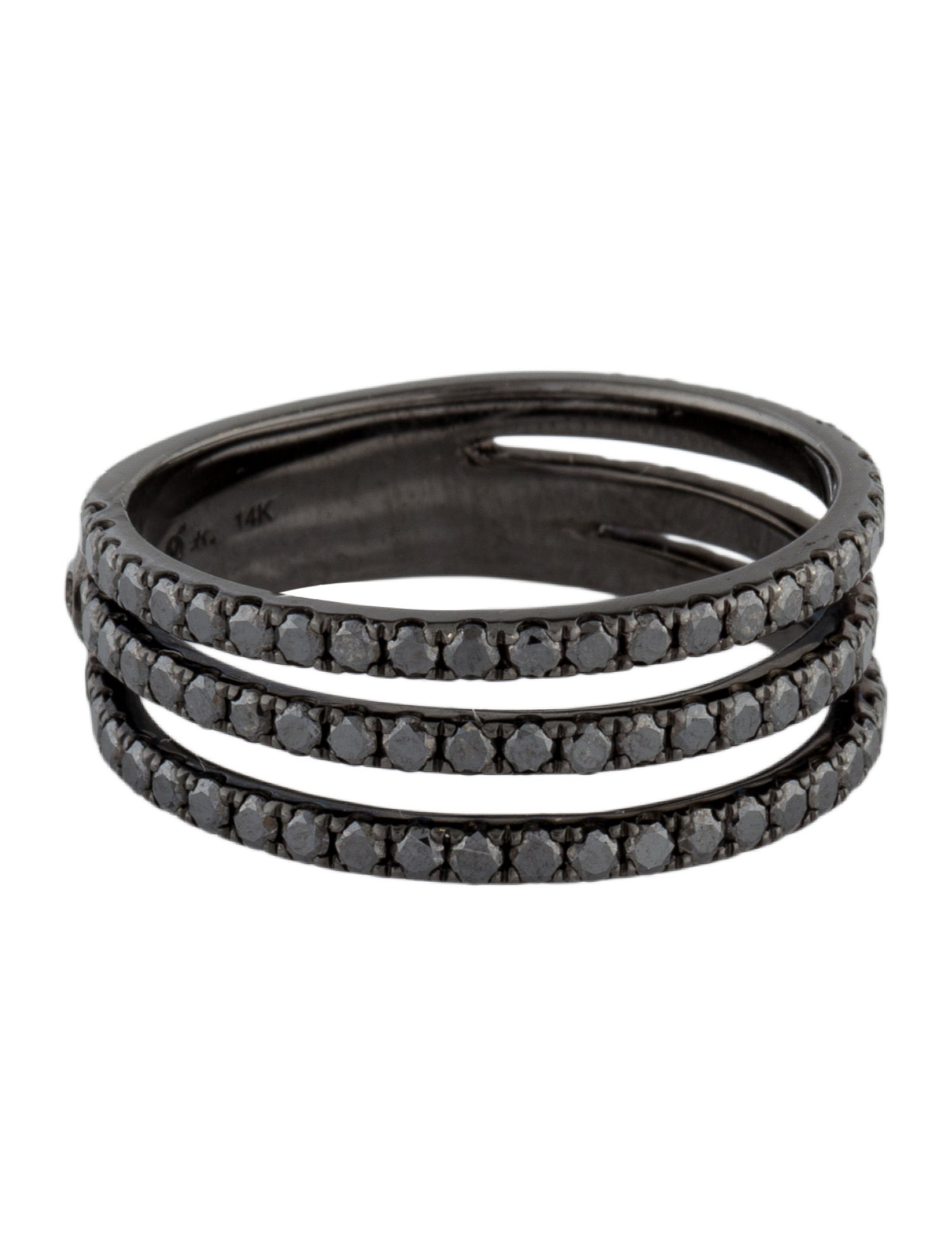 Loree Rodkin 14K 1.35cttw Diamond Triple Row Band