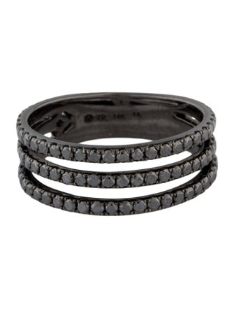 Loree Rodkin 14K 1.35cttw Diamond Triple Row Band