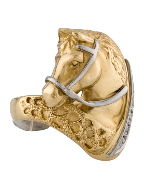 Ring Diamond Horse Head Cocktail Ring