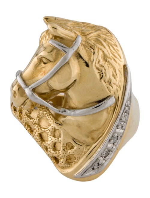 Ring Diamond Horse Head Cocktail Ring