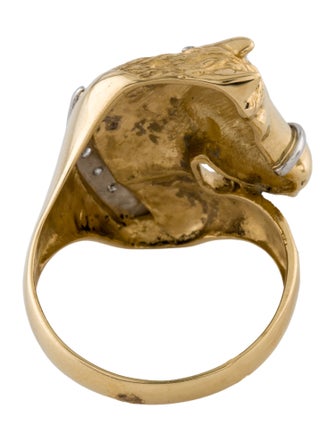 Ring Diamond Horse Head Cocktail Ring