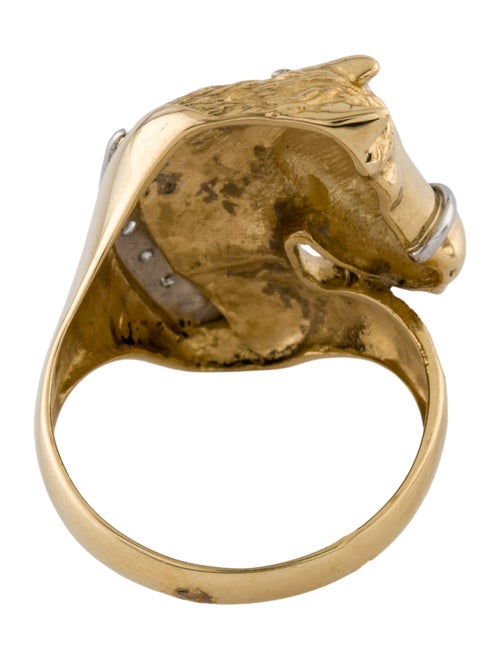 Ring Diamond Horse Head Cocktail Ring