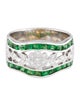 Ring 18K Tsavorite & Diamond Band