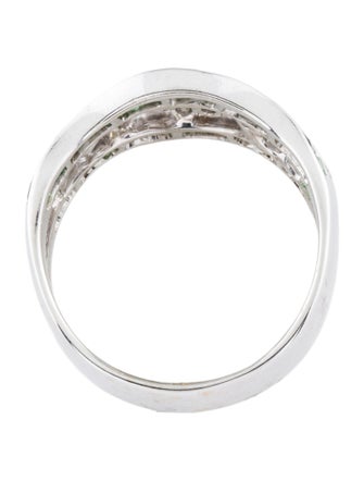 Ring 18K Tsavorite & Diamond Band