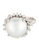 Ring Platinum Pearl & Diamond Cocktail Ring