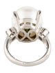 Ring Platinum Pearl & Diamond Cocktail Ring