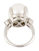 Ring Platinum Pearl & Diamond Cocktail Ring