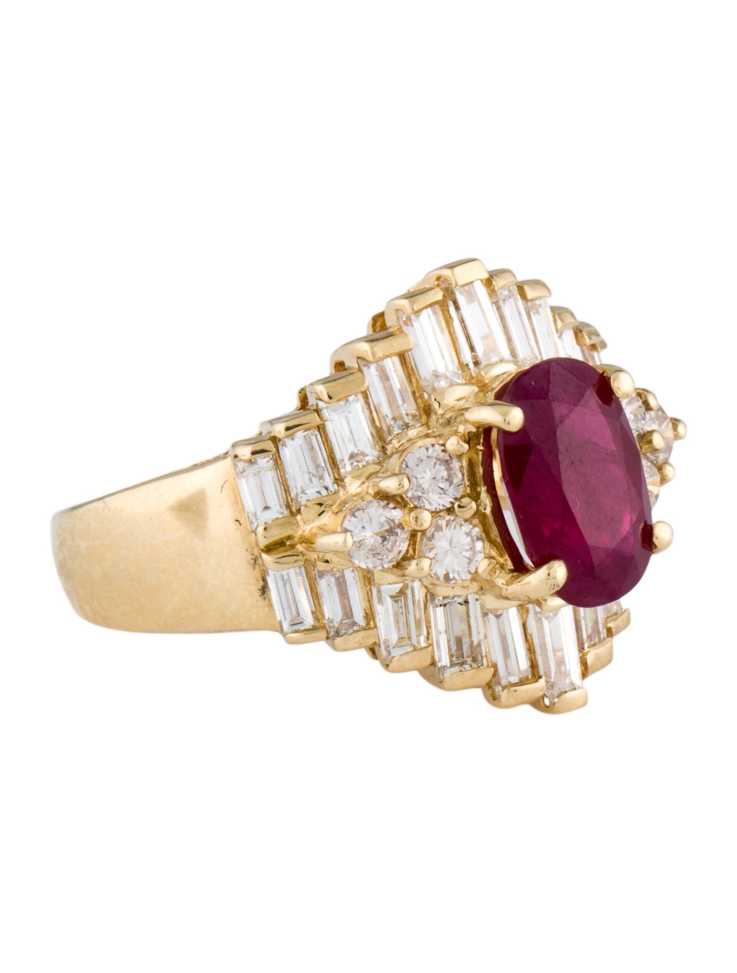 Ring 18K 2.13ct Ruby & Diamond Cocktail