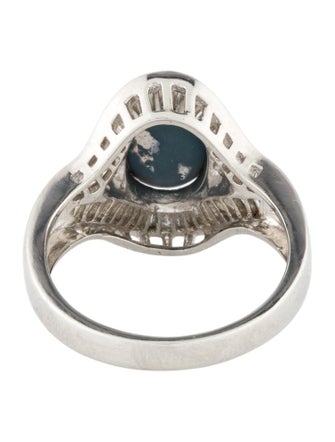 Ring Platinum Opal & Diamond Cocktail Ring