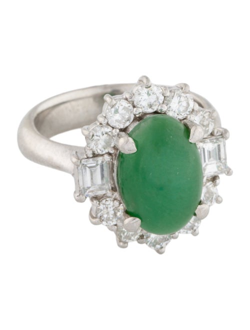 Ring Platinum 4.53ct Jadeite & Diamond Cocktail Ring