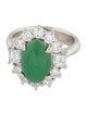 Ring Platinum 4.53ct Jadeite & Diamond Cocktail Ring